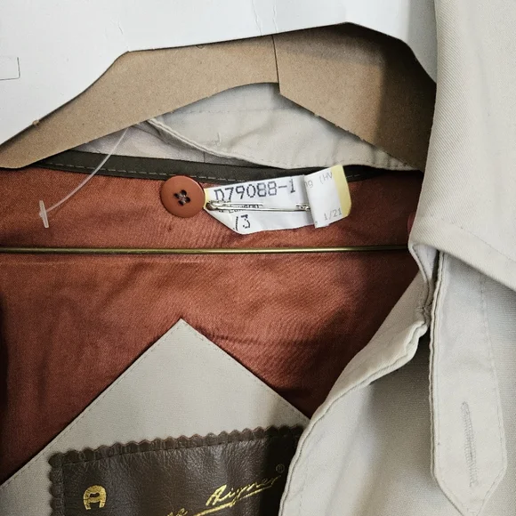 Vintage ETIENNE AIGNER Womens Full‎ Length Trench Coat SIZE 12 - Regular RN35148 - Picture 8 of 16